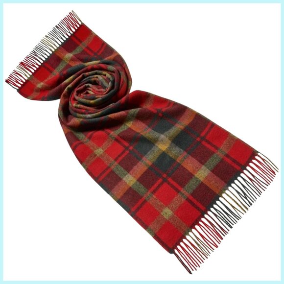 100% Lambswool Scarf Hypoallergenic SCOTTISH IMPORT THINK SOFT WARM TARTAN NWT - Picture 7 of 11
